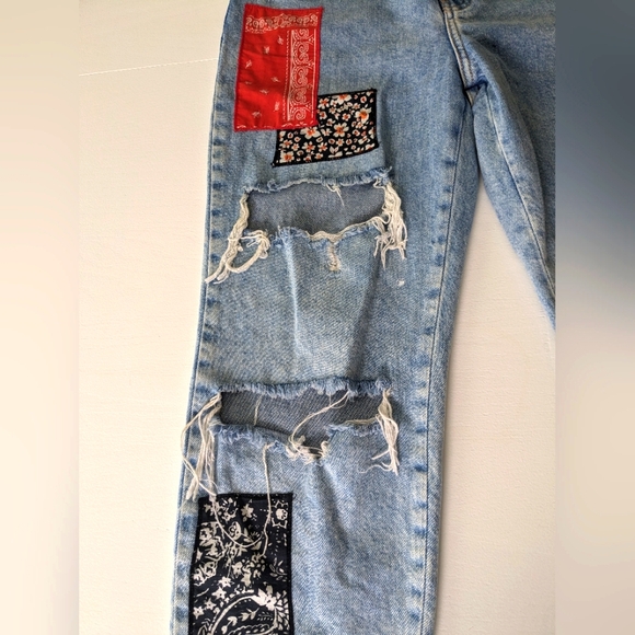 BERSHKA DENIM Patchwork Jeans - Picture 4 of 7